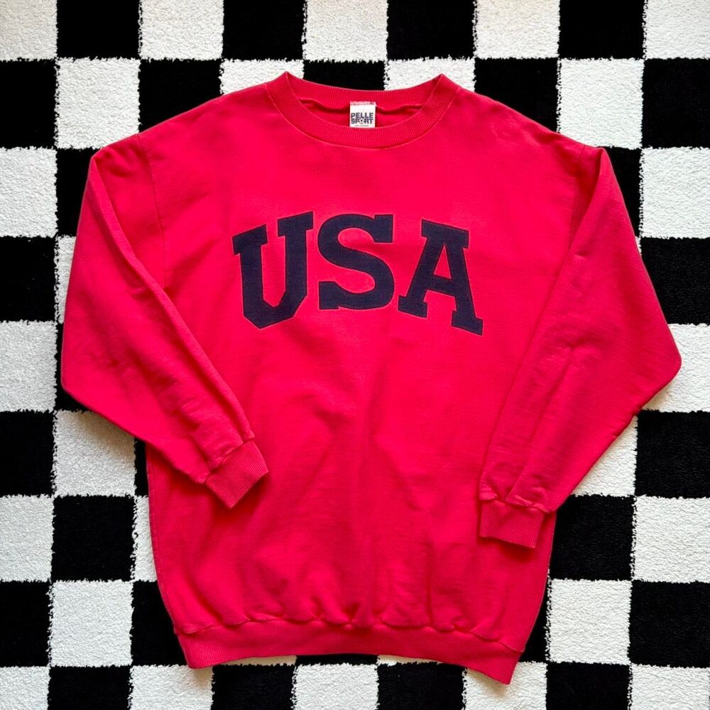 Vintage Red USA Crewneck Pelle Sport XL